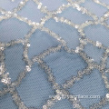 Wedding Dress Lace Fabric Silver Sequin Lace